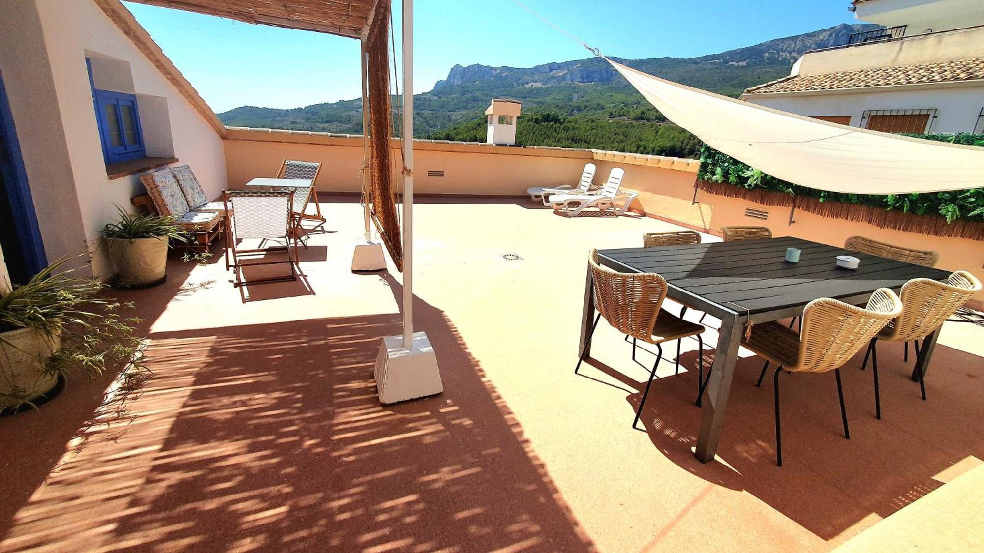 Atico Guadalest Rooftop Apartment With 360º Views And Art Ngoại thất bức ảnh